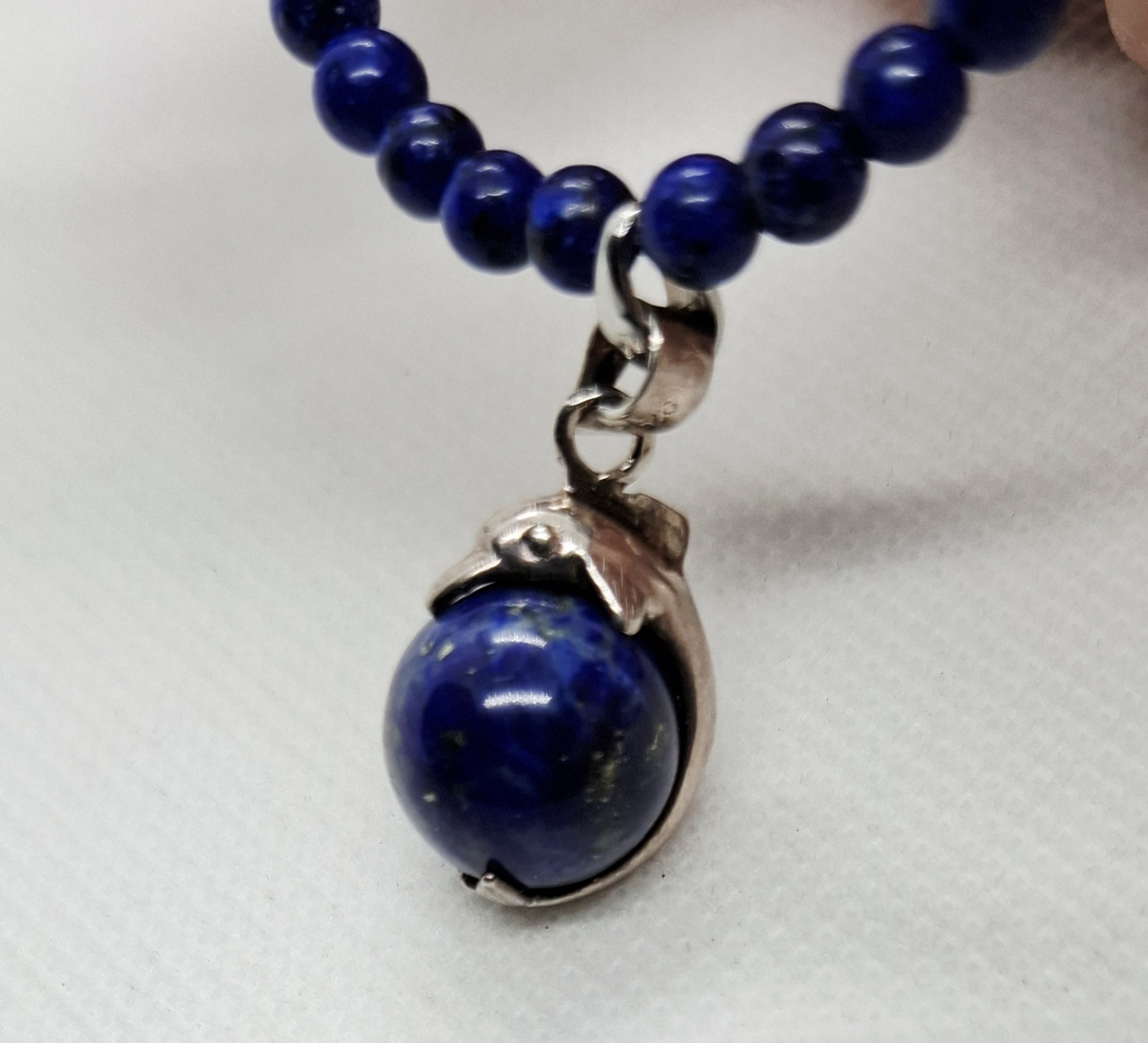 Kette - Lapislazuli Delfin