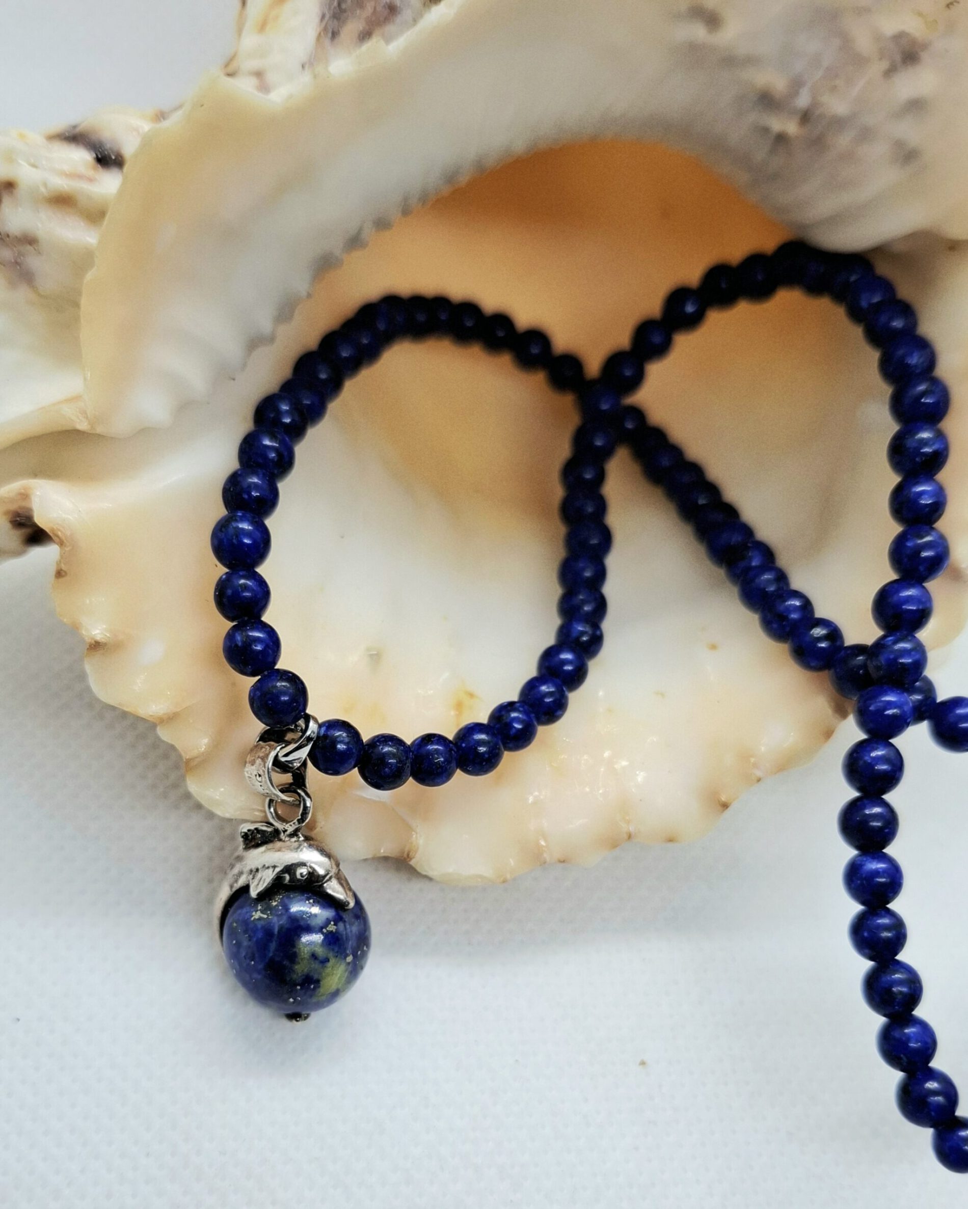 Kette - Lapislazuli Delfin